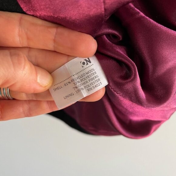 Old Navy Black Wool Pea Coat Jacket XS - Picture 5 of 16